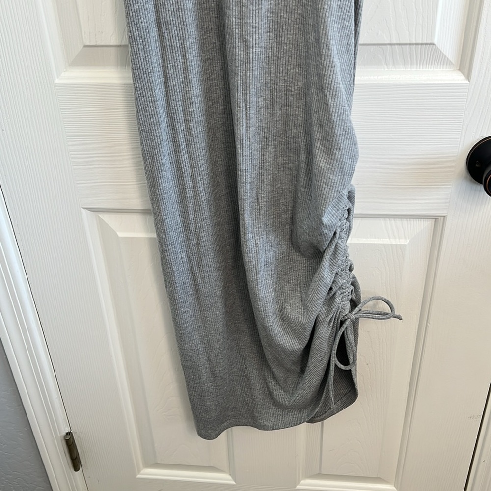 NWT Sweaty Betty Weekend Twist Ribbed Maxi midi dress grey size large - Picture 6 of 13